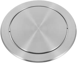 Dailygoods- Klapdeksel Inbouwdesign - Afvalemmer - Roestvrij Staal - Compact - Geschikt voor Thuis/Kantoor - Afmetingen 16,5 x 16,5 x 3,3 cm - Afvalbakdeksel — thumbnail 1