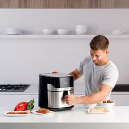 Heteluchtfriteuse - Airfryer - Gezond Bakken - Grote Capaciteit - 65 Liter - Roestvrij staal — thumbnail 5