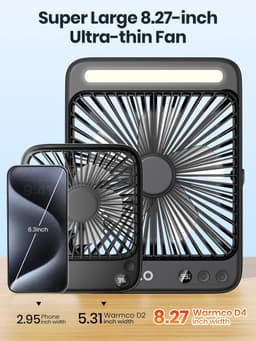 Campingventilator 20000mAh oplaadbaar - ultra dun - draagbaar - voor buiten gebruik — thumbnail 3