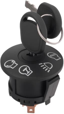 Dailygoods - Contactschakelaar Grasmaaier - 4 Posities - Inclusief Sleutels - Zwart - Vervangend Onderdeel - Compatibel met Diverse Modellen - 7 Termi... — thumbnail 1