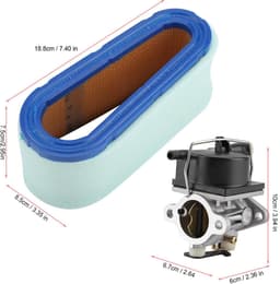Dailygoods- Carburateur Kit - Inclusief Brandstoffilter - Luchtfilter met Voorfilter - Afdichting - Brandstofleiding - Eenvoudige Installatie - Grasmaaier Carburateur — thumbnail 5