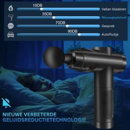 DDStar® Massage gun - Massage pistool - Krachtig massage apparaat - Zwart — thumbnail 3