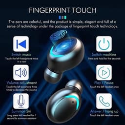 Draadloze oordopjes - Bluetooth 5.1 - IPX7 waterdicht - Batterijduur van 30 uur - Ruisonderdrukking — thumbnail 3