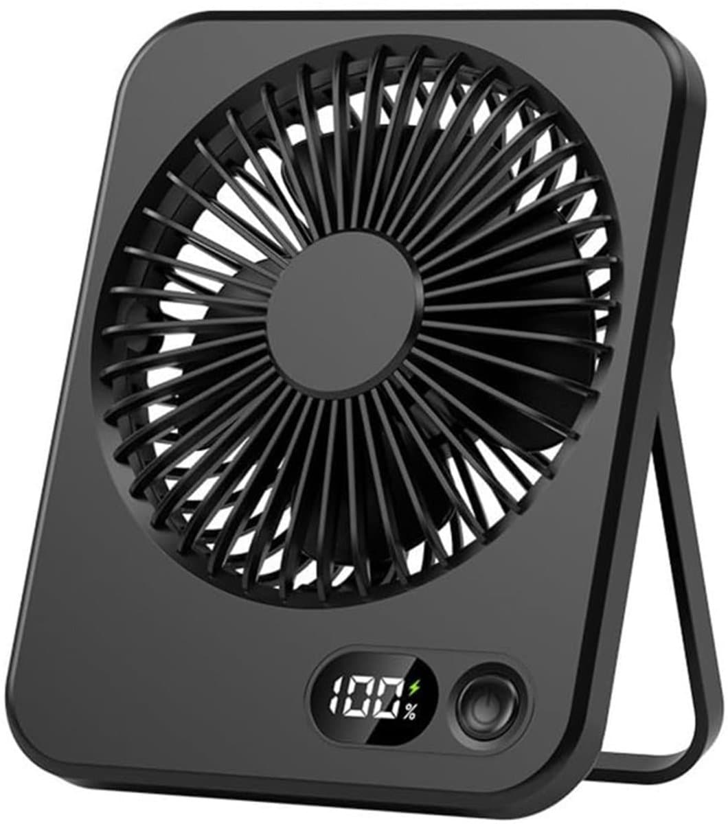 USB Tafelventilator - Stil - Kantelbaar - 5 Snelheden - Ventilator Bureau - Zwart — afbeelding 1