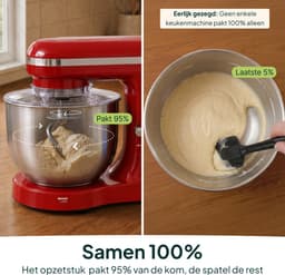 Vivid Green 2000W Keukenrobot - 6.2L - Display & Instelbare Timer - Mixer met Mengkom - Keukenmachine - Keukenmixer - Rood — thumbnail 2