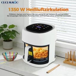 Heteluchtfriteuse 3,3 Liter met Touchscreen en Kijkvenster voor Vetvrij Frituren — thumbnail 5