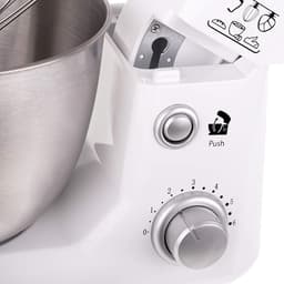 Keukenmachine 4 Liter, 1000W, 6 Snelheden, Planeetbeweging, Roestvrijstaal Kom, Met Accessoires (Kneedhaak, Roerhaak, Garde) - Voor Brood, Pasta, Slagroom — thumbnail 2