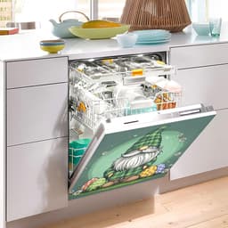 Vaatwasser Magneet Covers - Keuken Decoratie - Vaatwasser Versieren - Krasbestendig PVC - 58 x 56 cm - Groen Plaid — thumbnail 4