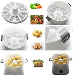 Elektrische Aardappelschiller - Automatische Schilmachine - Snel Groenten Schillen - One-Touch Bediening - Tot 1 kg - Wit — thumbnail 5
