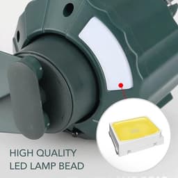 Camping Ventilator - Draagbare Fan - Kamperen Buiten - Oplaadbaar Met Afstandsbediening - 10400 mAh - Wit — thumbnail 4