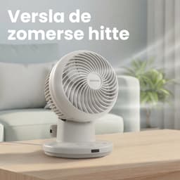 Auronic Tafelventilator - Kleine Ventilator - Met Afstandsbediening en Timer - Automatische Oscillatie 85° - 9 Meter Luchtstroom - Wit — thumbnail 5