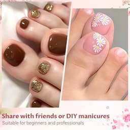Zachte gel nagelstickers voor vierkante teenagels in een set met 12 maten, ideaal voor eenvoudig aanbrengen van een french manicure op teennagels — thumbnail 4
