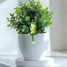 Grappige Drinkende Kikker Bloempot Decoratie, Miniatuur Kikkerbeeldjes Bloempot Knuffeldier Buiten Schattig Dierfiguur Ornament voor Tuin Gazon Huis Hek Balkon Terras Decoratie — thumbnail 5