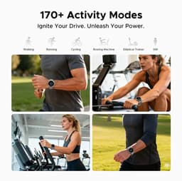 1.83inch HD TFT - Bellen AI Voice - Message - Hartslag & Slaap Monitor - Bloeddruk & O2 - 100+ Sport Modi - LED Zaklamp - 730mAh - Magnetic Laden - — thumbnail 3