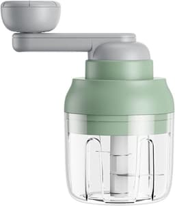 Knoflookhakker Keukenmachine - Mini Food Chopper - Snel Ingrediënten Snijden - Sterke Mengkracht - Compact Design - Groen — thumbnail 1