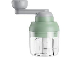 Knoflookhakker Keukenmachine - Mini Food Chopper - Snel Ingrediënten Snijden - Sterke Mengkracht - Compact Design - Groen