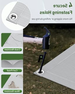 Grote Vuurvaste Grillmat van 87cm x 87cm, Hittebestendige Bescherming voor BBQ en Buitenkeuken, Waterdichte Barbecue Ondergrond voor Terrassen en Tuinen — thumbnail 5