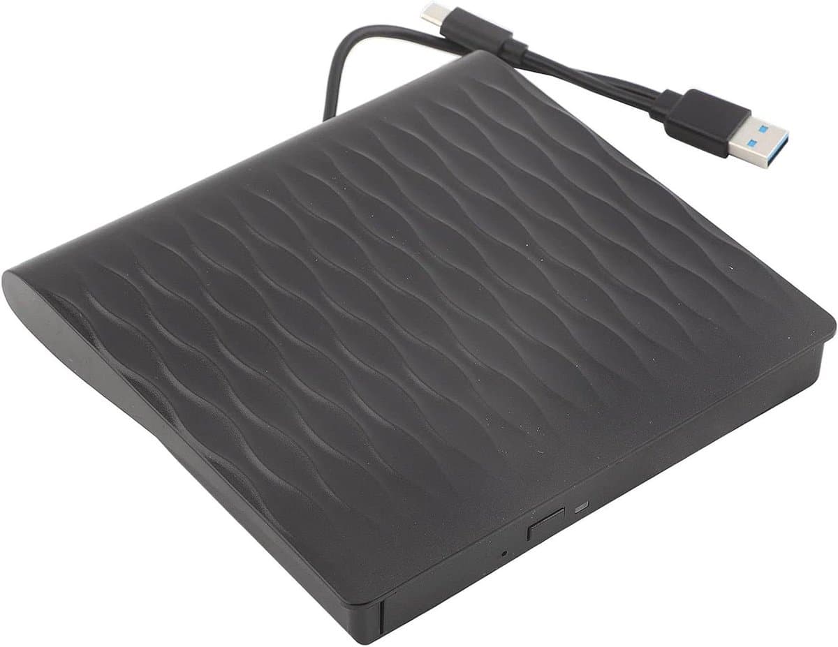 Externe CD DVD Drive - Draagbare Brander - Data Archiveren - USB 3.0 Snelheid - Compact Ontwerp - Zwart — afbeelding 1