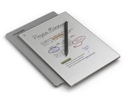 reMarkable Paper Pro Tablet met Marker Plus en originele Book Folio (Grijs Polymer Weave)