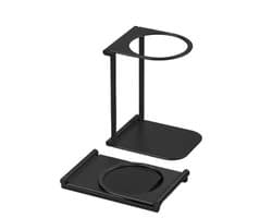 Draagbare koffiemachinehouder, aluminiumlegering, opvouwbaar, lichtgewicht accessoire met metalen frame voor buitenkoffiemachine - zwart.