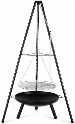 Rolu Barbecue – Vuurschaal BBQ – 94 × 94 × 149,5 CM – Grill Set - Grilloppervlak Ø52 CM – Driepoot Constructie – Dutch Oven — thumbnail 1