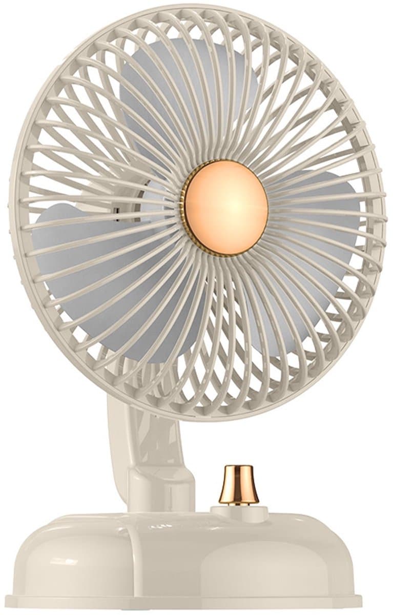 Retro oscillerende ventilator, metalen retro bureauventilator, verstelbare kantelhoek van de ventilatorkop, stille werking met vier snelheden, bureauventilator met stekker, geschikt voor slaapkamers, thuiskantoren en keukens. — afbeelding 1