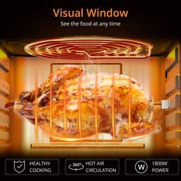 MakkelijkMooi Hetelucht Friteuse - Airfryer - 8-in-1 Oven - 1800W - Snelle Luchtcirculatie - Olievrije Mini Oven Met Accessoires — thumbnail 4