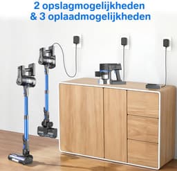 Grenintol S100 6-in-1 Steelstofzuiger Draadloos – Steelstofzuiger – 60.000 Pa–2000 mAh Accu – Draadloze Stofzuiger – Stofzuiger Zonder Zak 1,2 L Stofbak – Stofzuiger Draadloos met LED Licht – Voor Tapijten en Harde Vloer –Yoma–Blauw — thumbnail 4