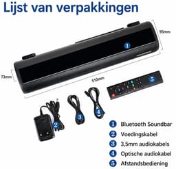 Mini soundbar - soundbar voor tv - computer-soundbar met Bluetooth 5.0 - bekabelde en draadloze pc-luidspreker - home-audiosysteem voor thuisbioscoop/gaming/projectoren — thumbnail 4
