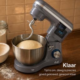 Vivid Green 2000W Keukenrobot - 6.2L - Display & Instelbare Timer - Mixer met Mengkom - Keukenmachine - Keukenmixer - Grijs — thumbnail 2