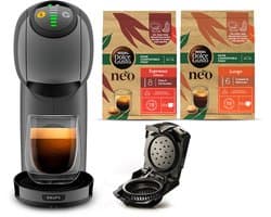 Krups Dolce Gusto Genio S YY5895FD – Capsule Koffiemachine – 15 bar – Grijs – Zonder melkopschuimer – Bundle 2x NEO Espresso Lungo + NEO Capsule Adapter