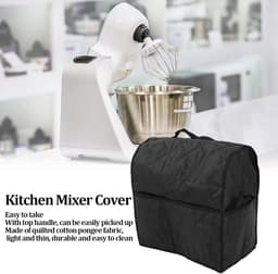 Mixerhoes Keuken - Apparaat Beschermhoes - Keuken Organisatie - Met Opbergvakken - 36x23x36cm - Zwart — thumbnail 3