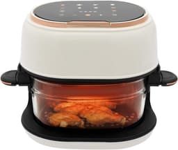 Heteluchtfriteuse - Airfryer - Gezond Koken - 24-uurs Reservering - 4 Liter Capaciteit - Wit — thumbnail 4