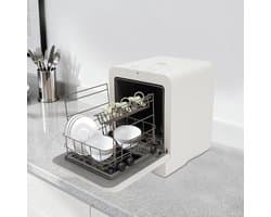 Tafelvaatwasser - Mini vaatwasser - Kleine ruimtes - Twee watervoorzieningen - 3-couverts - Wit