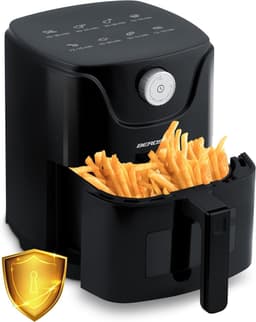 Heteluchtfriteuse - Airfryer zonder olie - Gezond eten - Met kijkvenster - 2.5 liter - Zwart — thumbnail 4