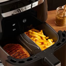 Heetluftfriteuse Grill - Airfryer XXL - Gezond Koken - Dubbele Kookzone - 6.5 Liter - Zwart — thumbnail 3
