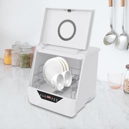 Tafelvaatwasser - Compacte vaatwasser - Keuken Gemak - Hoge Temperatuur Sterilisatie - Voor 2-5 personen - Wit — thumbnail 4