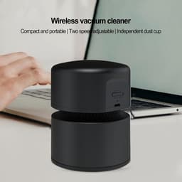 Bureau-stofzuiger – Mini-bureauzuiger – USB-oplaadbaar – Bureau-stofverwijderaar – 360° draaibaar ontwerp – Ideaal voor scholen, kantoren en thuis — Wit — thumbnail 5