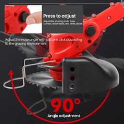 Grastrimmer accu grastrimmer elektrische grasmaaier inklapbaar met wielen 21 V accu grasmaaier met verstelbare telescoopstang geschikt voor snel maaien gazon boerderij — thumbnail 2