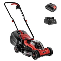Elektrische Grasmaaier - Accu Grasmaaier Handmaaier - Gazon Onderhouden - Brushless Motor - 320mm Maaibreedte - Zwart — thumbnail 1