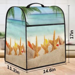 Keukenmixer Stofhoes - Apparaat Cover - Apparaten Beschermen - Met Opbergvakken - 43 x 37 x 28.4 cm - Tropisch — thumbnail 2