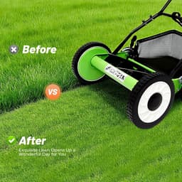 Handgrasmaaier 40 cm - Cilinder maaier - Gazon onderhoud - 9 Hoogte standen - 44 Liter mand - Groen — thumbnail 4