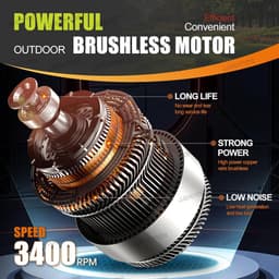 Accu grasmaaier - Elektrische maaier - Gazon onderhouden - 3 maaihoogtes - 33 cm maaibreedte - Grijs — thumbnail 4