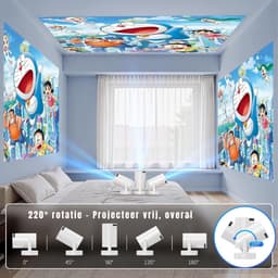 Quvo® Mini beamers - Projector - Mini beamer - Wit - 15cm x 15cm x 22cm — thumbnail 5