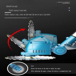 Elektrische Grasmaaier - Draagbaar Tuingereedschap - Gazon Onderhoud - Lichtgewicht 1.8kg - 90-130 cm - Zwart — thumbnail 4
