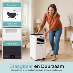 SereneLife Mobiele Airco 9000 BTU - Airconditioner met Afvoerslang en Raamafdichtingskit - 3-in-1 Airconditioning voor Ruimtes tot 31 m² — thumbnail 5