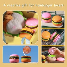 Hamburger Ventilator - Tafelventilator - Ingebouwde verborgen spiegel - 3 Snelheden - Kantelbaar - Draadloze Ventilator - Handventilator - Leuke - Binnen en buiten — thumbnail 4