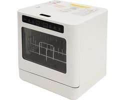 Draagbare tafelvaatwasser met led-display en 4 reinigingsmodi, mini-tafelblad-vaatwasser met uv-licht, multifunctionele vaatwasser, kleine vaatwasser voor woningen, slaapzalen