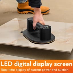 Pack of 2 Battery Suction Lifter 300 kg 24 cm - Dual Motor - 4000 mAh Li-ion - LCD Display — thumbnail 3