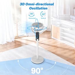 Wentinkmo Torenventilator - Elektrische Ventilator Luchttuurbine -vloerventilator Verstelbare — thumbnail 1